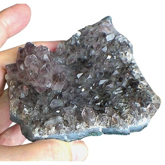 Brazilian Amethyst Raw Points Cluster In Natural Matrix - Picture 5 of 6